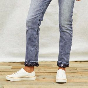 Taylor Women's Straight Leg Floral Cuff Jean- Size 10